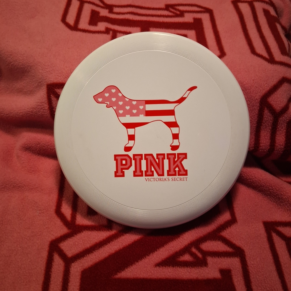 Victoria's Secret PINK Dog Frisbee - White and Red